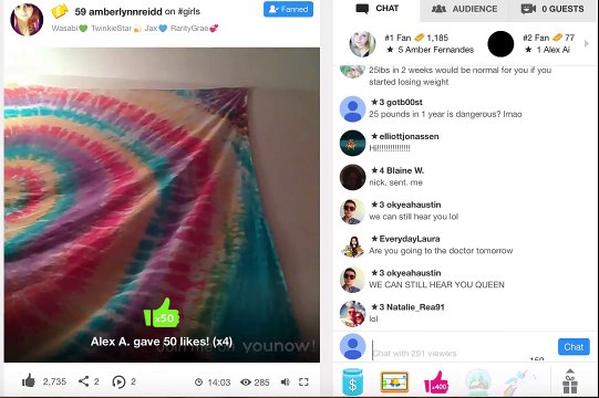 Amberlynn Reid YouNow 12/17/2017