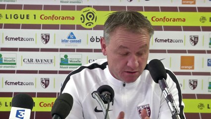 Metz - Strasbourg, la conf' de presse de Frédéric Hantz