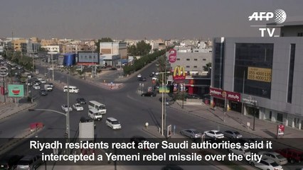 Tải video: Reactions after Saudi intercepts Yemen rebel missile over Riyadh