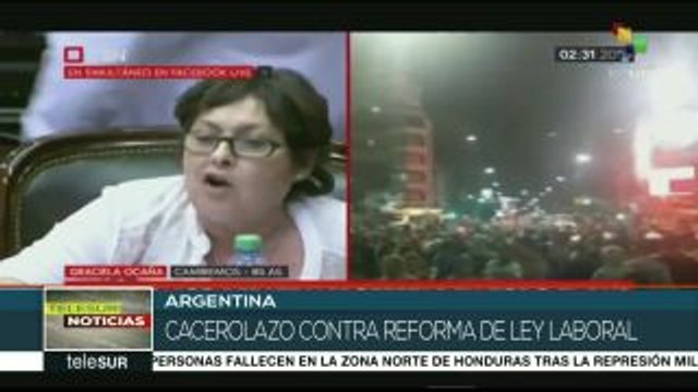 Argentinos protestan con cacerolazos contra la reforma previsional
