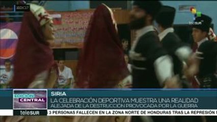 Siria y Rusia festejan triunfo contra Daesh con partido amistoso