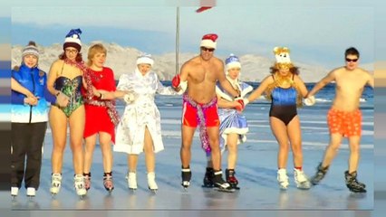 Sibirien: Bikini-Flashmob für das russische Nationalteam