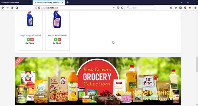Technophile Grocery eCommerce website development demonstration