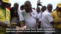 Ramaphosa 'deeply humbled' over ANC leadership win