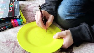Drawing on PLATES with PAINT MARKERS!