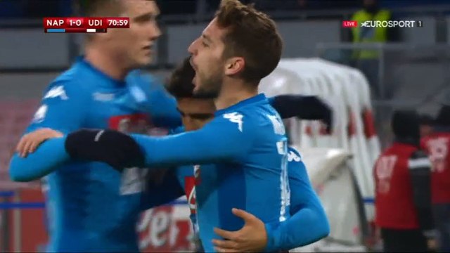 1-0 Lorenzo Insigne Goal Italy Coppa Italia Round 5 - 19.12.2017 SSC Napoli 1-0 Udinese Calcio