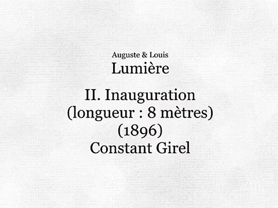 Inauguration II longueur, 8 mètres (1896)