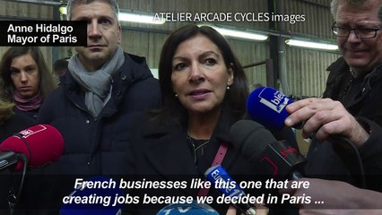 Paris Mayor visits Vélib factory