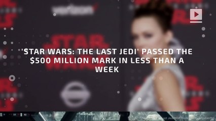 'Star Wars: The Last Jedi' Passed the $500 Million Mark in Less Than a Week