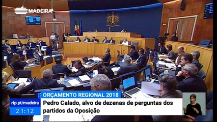 Orçamento Regional para 2018 - Obras Públicas e Ferry