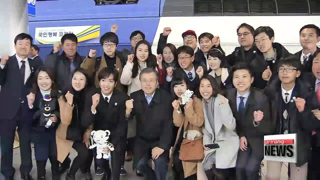 Lunch with South Korean President Moon Jae-in on exclusive presidential train to PyeongChang Winter Olympics