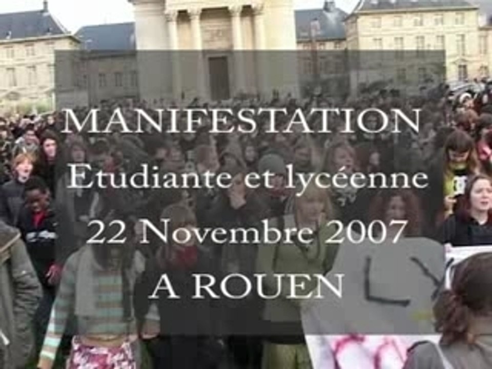 Manif étudiante Rouen le 22 novembre 2007