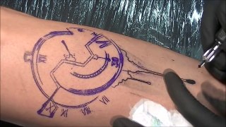 In time of color tattoo -  time lapse and normal speed-0ZxbXbt-io4