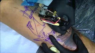 Pirate ship tattoo - time lapse-8V0jRA3_dlY