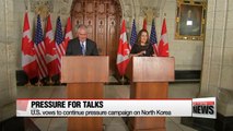 U.S. to continue pressure campaign on North Korea until they are ready for talks