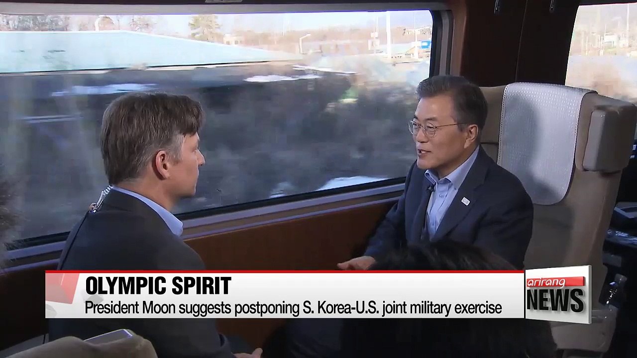 President Moon suggests postponing S. Korea-U.S. joint military exercise ahead of Olympics