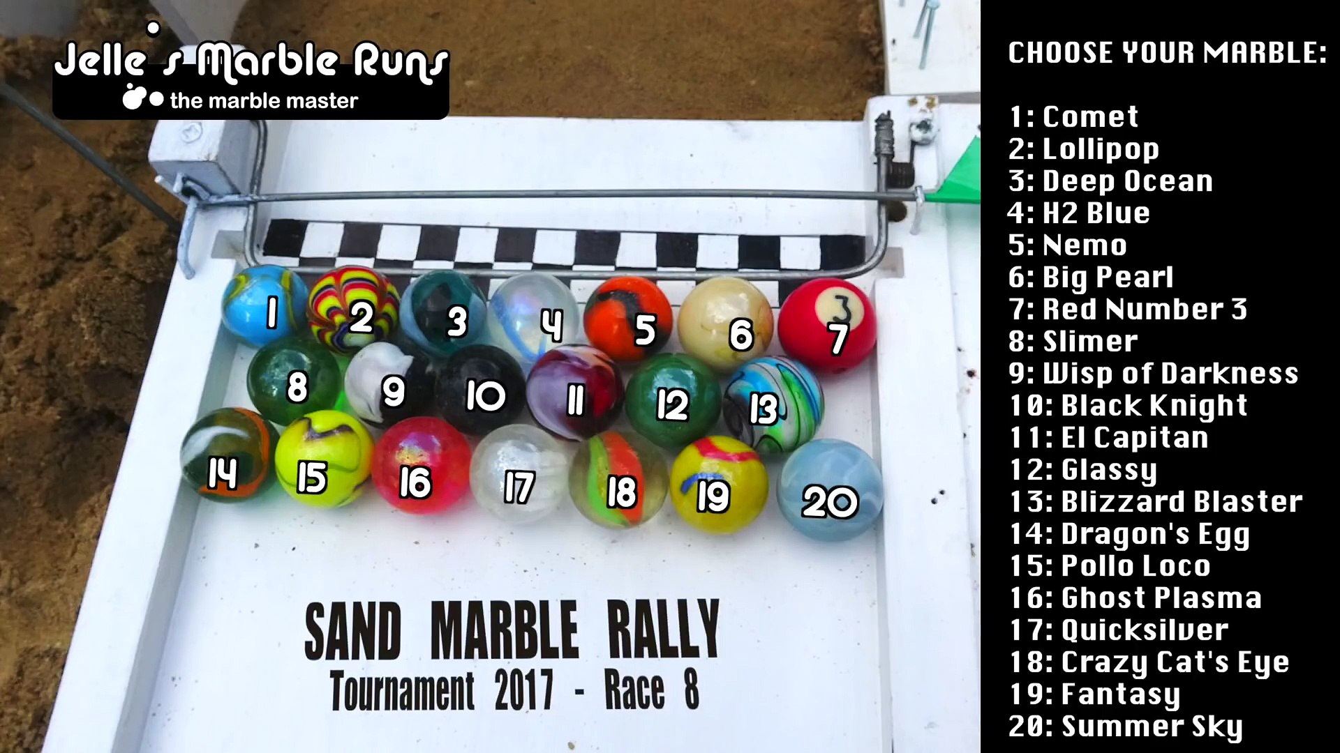 Sand Marble Race 2017- Tournament Race 8