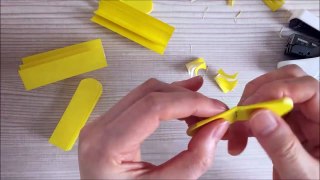 【折り紙】黄色い花のリース　Yellow Flower Wreath-jgOFhLLmL2Q