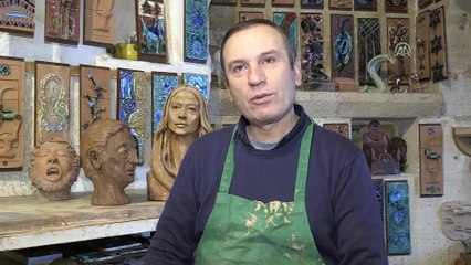 Çanak ustası yaptığı heykellerle dikkati çekiyor - NEVŞEHİR