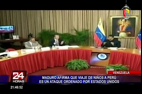 Maduro afirma que viaje de niños venezolanos a Perú es un ataque ordenado por EEUU