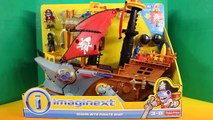 Imaginext Shark Bite Pirate Ship Kids Toy Playset   Shark Eats Batman & Superman Nightwing Rescues