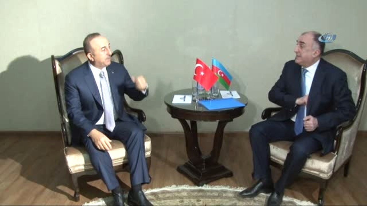 Dışişleri Bakanı Çavuşoğlu, Bakü'de- Çavuşoğlu, Memmedyarov ve Zarif ile Görüştü