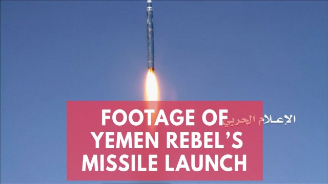 Houthi rebels release footage of its second missile launch targeting Saudi Arabia palace