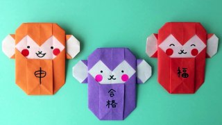 折り紙★さるだるま　Origami Saru Daruma(Monkey)（カミキィ kamikey)-aa6rnsRvgic