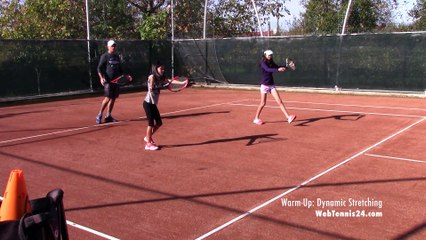 Tennis Warm-up Exercises (part of a live tennis lesson from WebTennis24.com)