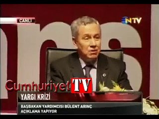 Cihaner gözaltına alınınca canlı yayında tükürükler saçan arınç