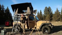 Winter Car Camping in the High Desert - Jeep Wrangler Rooftop Tent Camping