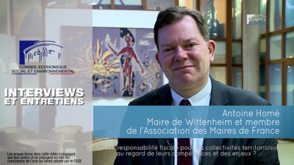 Questions à Antoine HOMÉ (Maire) - Fiscalité locale - cese