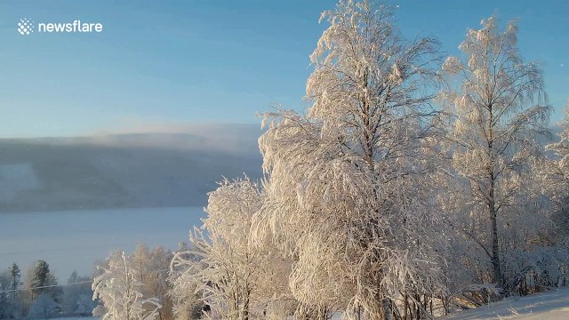 Beautiful sun dog appears on Swedish horizon