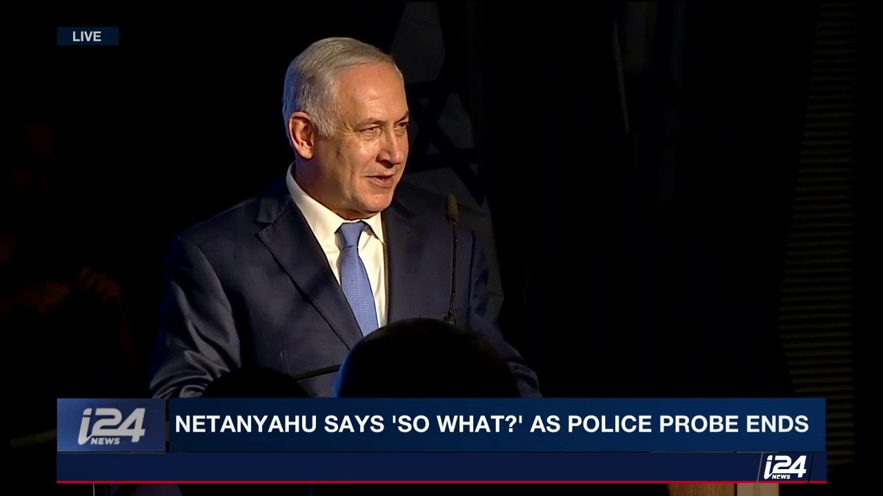 PM Netanyahu downplaying police recommendation of indictment, saying 'so what.'