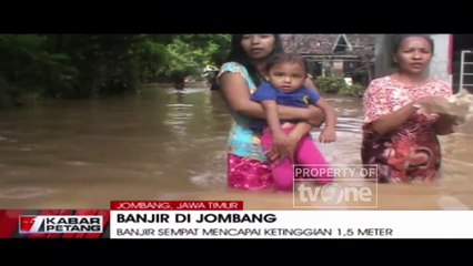 Banjir di Jombang Mencapai Ketinggian 1,5 Meter