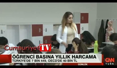 Kişi başına eğitim harcamasında Türkiye ve OECD rakamları