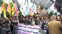 Filistinliler, ABD'nin vetosunu protesto etmek amacıyla yürüyüş düzenledi - GAZZE