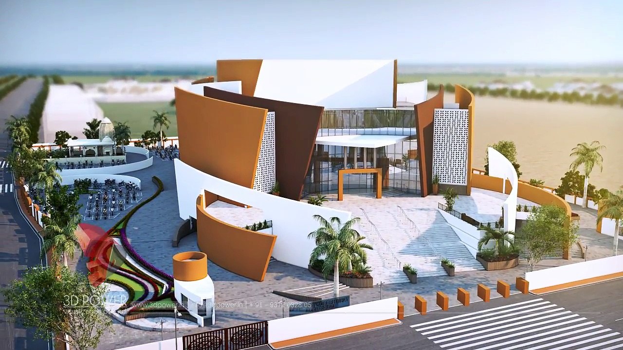 Auditorium Walkthrough Animation Interior - Exterior Video By 3D Power