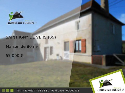 Maison A vendre Saint igny de vers 80m2 - 59 000 Euros