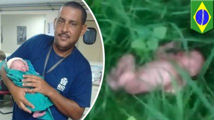 Hero saves baby boy abandoned on the side of the road in Brazil