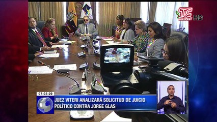 Juez Viteri elaborará informe sobre juicio político a Glas