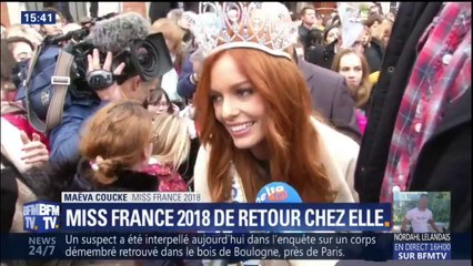 Miss France de retour chez elle: "Je suis très contente de cet accueil chaleureux"