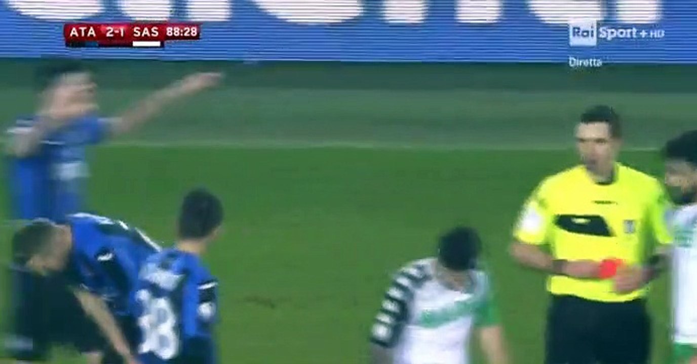 Jasmin Kurtic RED CARD HD - Atalanta	2-1	Sassuolo 20.12.2017