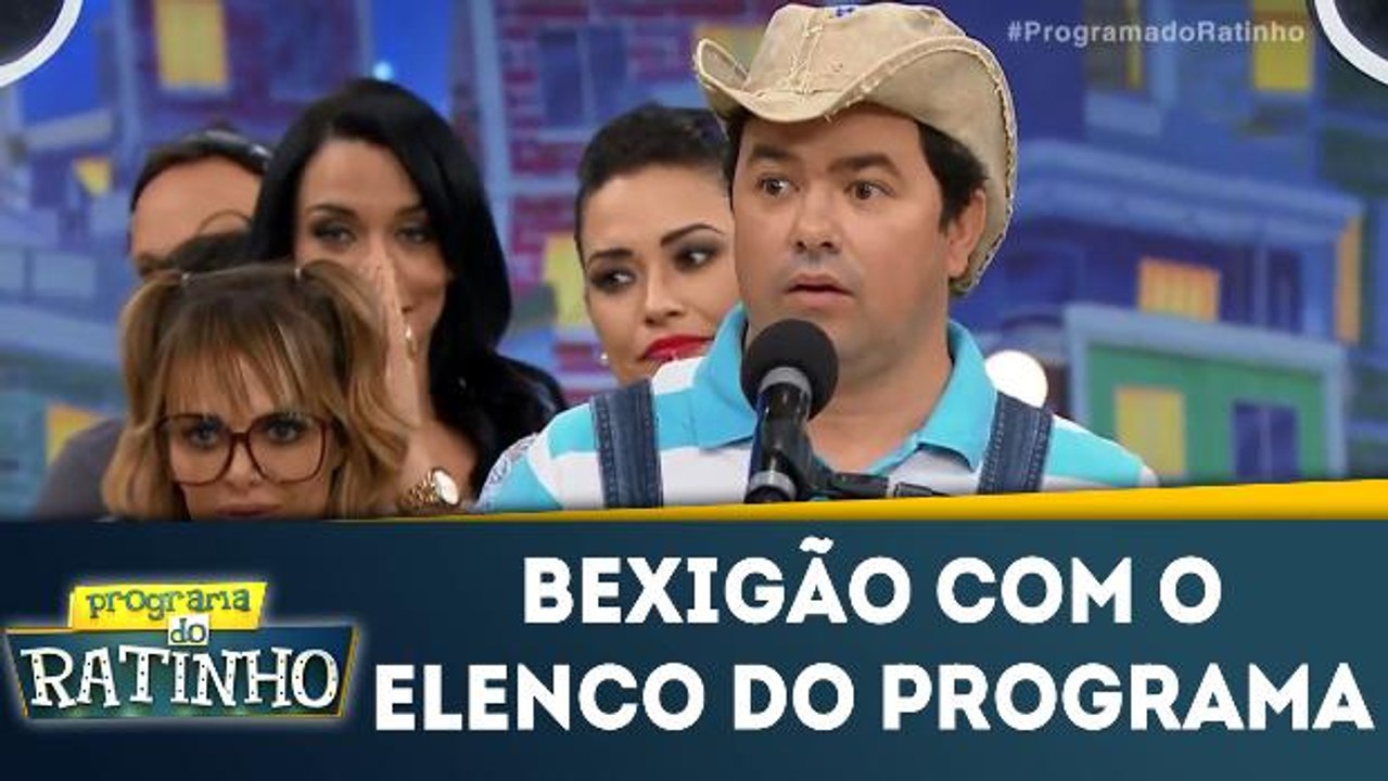 Elenco do programa participa da prova do bexigão