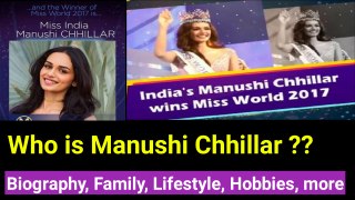 Manushi Chhillar Miss world 2017 - Biography, Education, lifestyle, Hobbies, Family