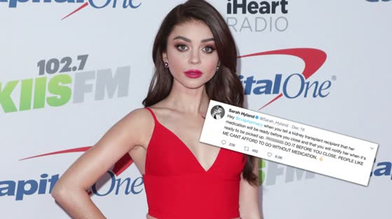 Sarah Hyland Eviscerates CVS Pharmacy for Closing Before Delivering Kidney Medication