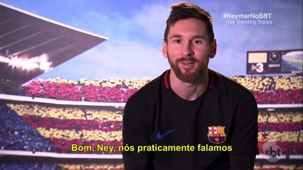 Messi enviou prenda e sentida mensagem a Neymar