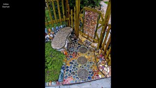 Stone pebble mosaic ideas