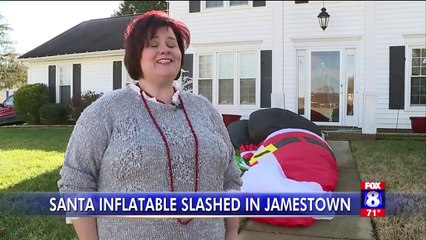 Popular 20-Foot Tall Inflatable Santa Slashed in North Carolina Neighborhood