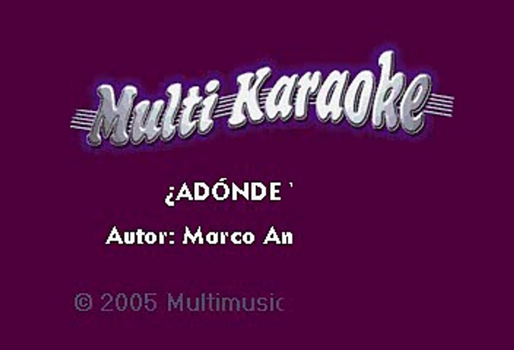 Los Bukis - A donde vas (Karaoke)